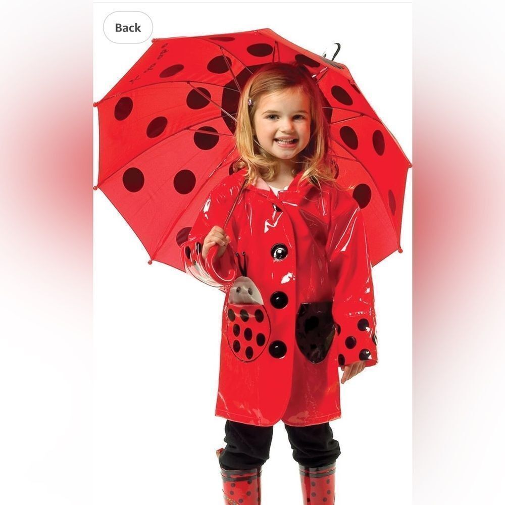 Red Ladybug girl’s raincoat #19
